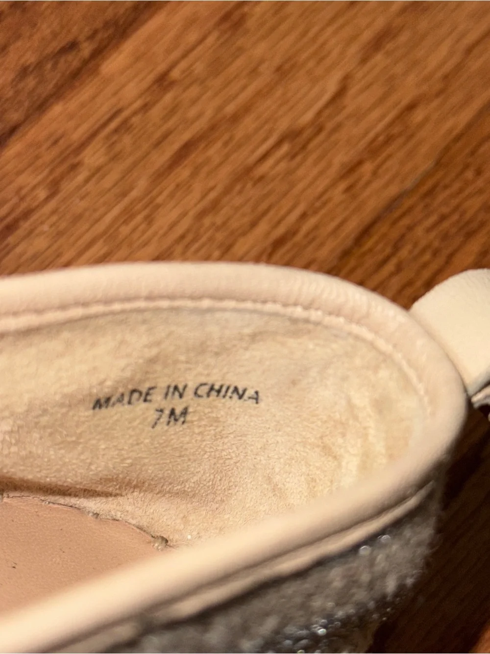Kate Spade Espadrille Flats Silver Shimmer Natural Size 7